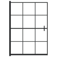 Produktbild för Duschvägg ESG 100x140 cm svart