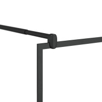Produktbild för Duschvägg med klart ESG-glas 100x195 cm svart