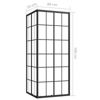 Produktbild för Duschvägg ESG 80x70x180 cm