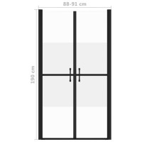 Produktbild för Duschdörr halvfrostad ESG (88-91)x190 cm