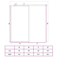 Produktbild för Skjutdörr ESG-glas och aluminium 102x205 cm svart