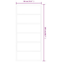 Produktbild för Skjutdörr ESG-glas och aluminium 90x205 cm svart