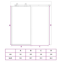 Produktbild för Skjutdörr ESG-glas och aluminium 102x205 cm svart