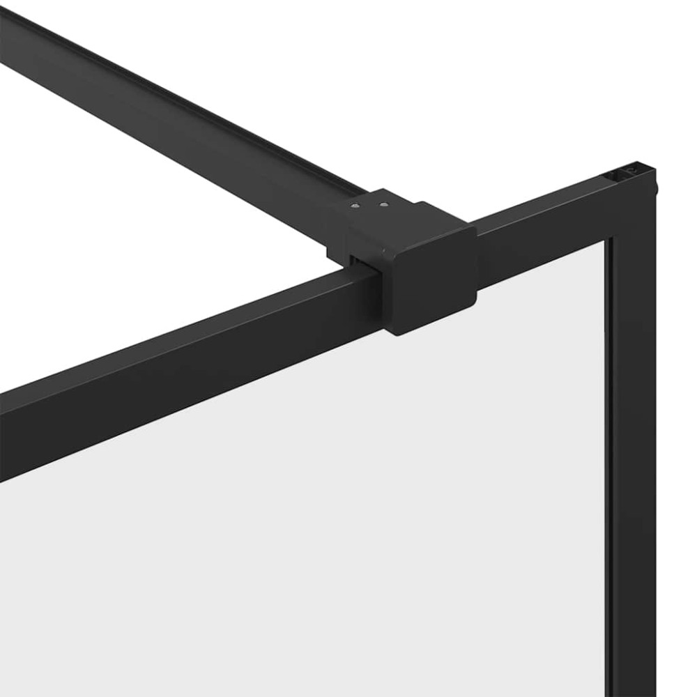 Produktbild för Duschvägg med klart ESG-glas 90x195 cm svart