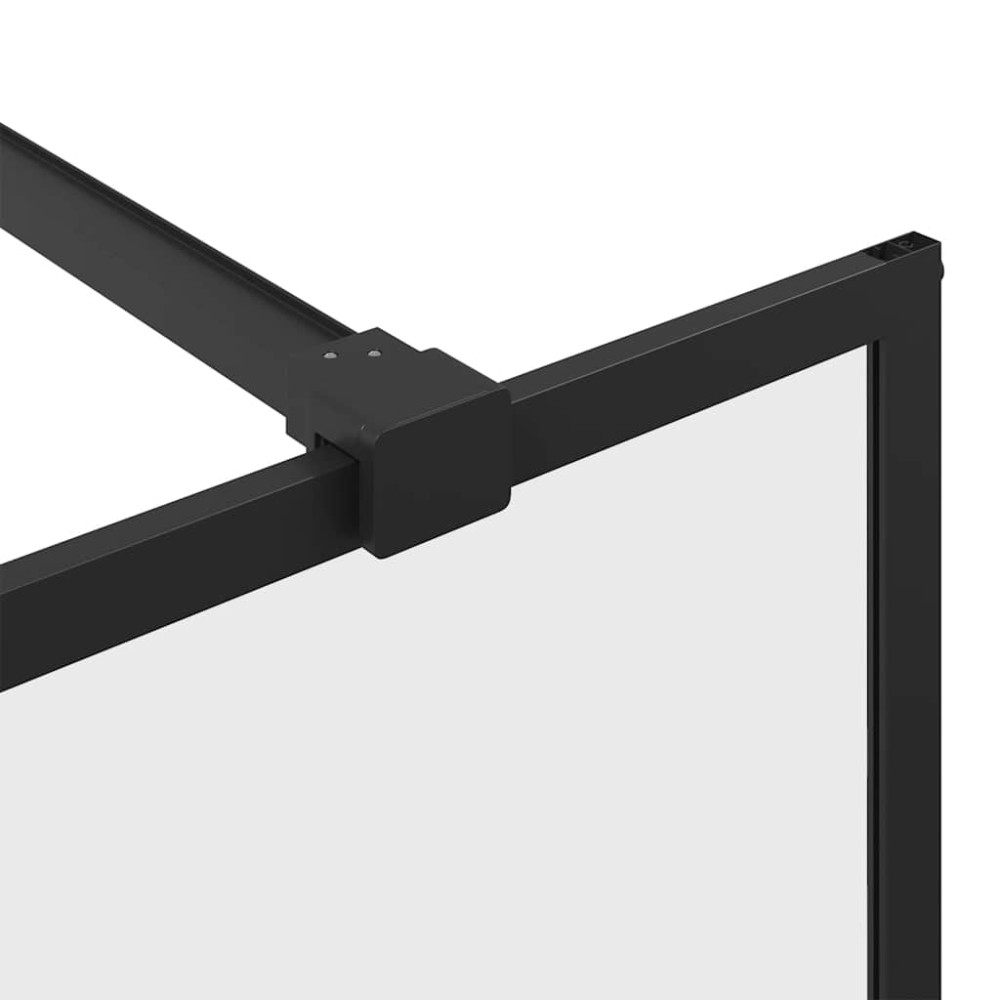 Produktbild för Duschvägg med klart ESG-glas 100x195 cm svart