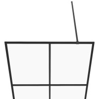Produktbild för Duschvägg med klart ESG-glas 115x195 cm svart