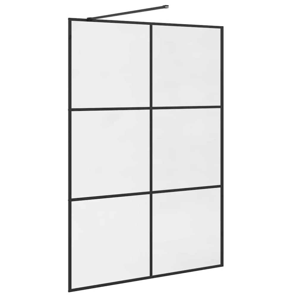 Produktbild för Duschvägg med klart ESG-glas 140x195 cm svart