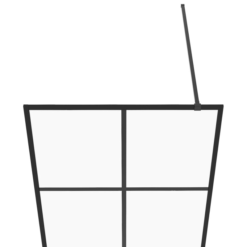 Produktbild för Duschvägg med klart ESG-glas 80x195 cm svart