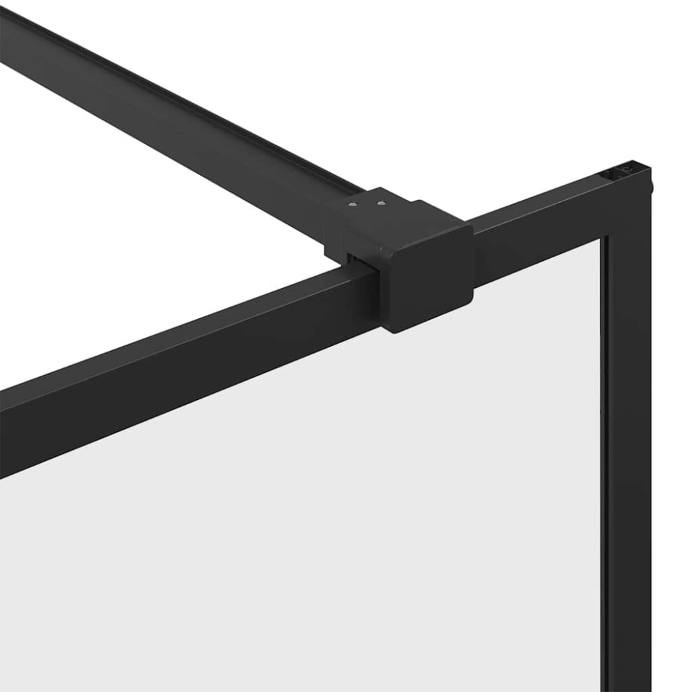 Produktbild för Duschvägg med klart ESG-glas 80x195 cm svart