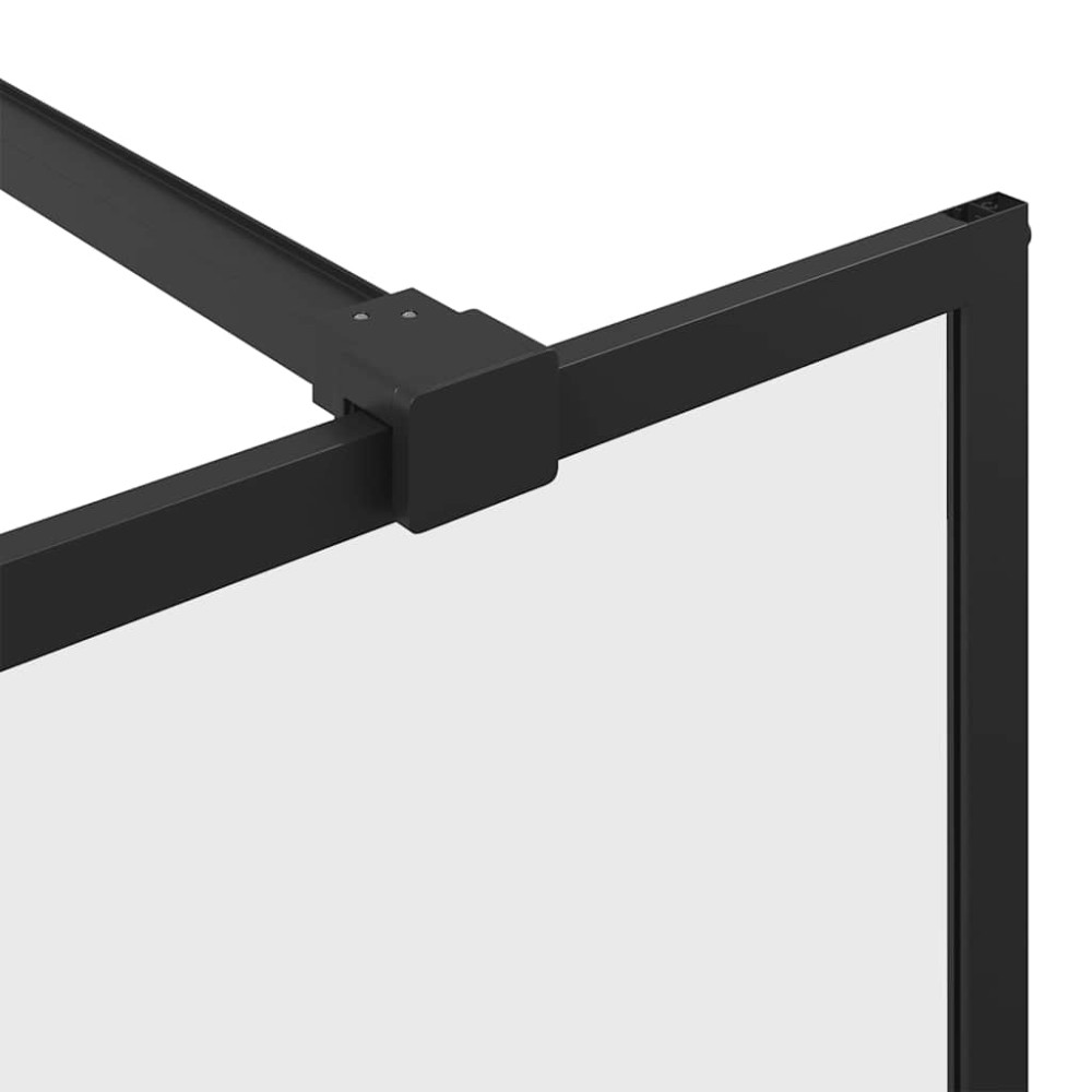 Produktbild för Duschvägg med klart ESG-glas 140x195 cm svart