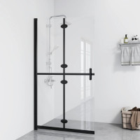 Produktbild för Hopfällbar duschvägg med klart ESG-glas 80x190 cm