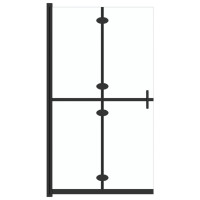 Produktbild för Hopfällbar duschvägg med klart ESG-glas 80x190 cm