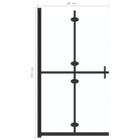 Produktbild för Hopfällbar duschvägg med klart ESG-glas 80x190 cm