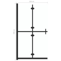 Produktbild för Hopfällbar duschvägg med klart ESG-glas 120x190 cm