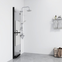Produktbild för Vikbar duschvägg med halvfrostat ESG-glas 70x190 cm