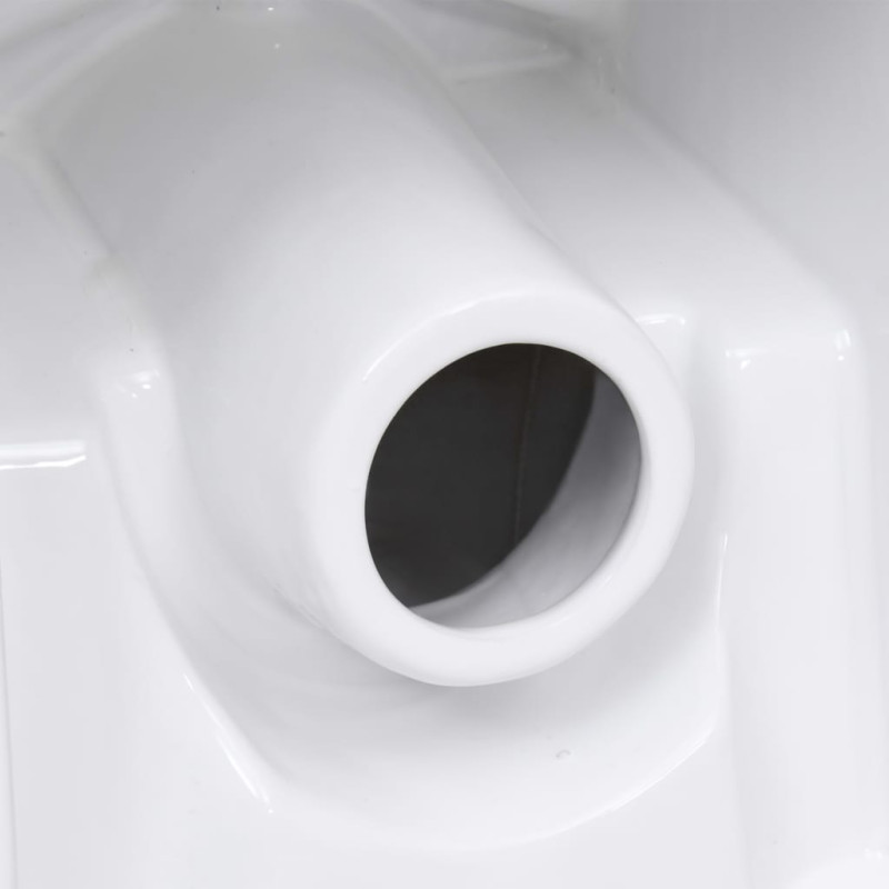 Produktbild för Toalettstol keramik vattenflöde bakom vit