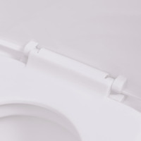 Miniatyr av produktbild för Toalettstol vägghängd keramisk vit