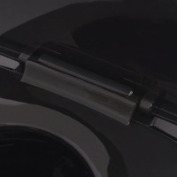 Miniatyr av produktbild för Toalettstol vägghängd keramisk svart