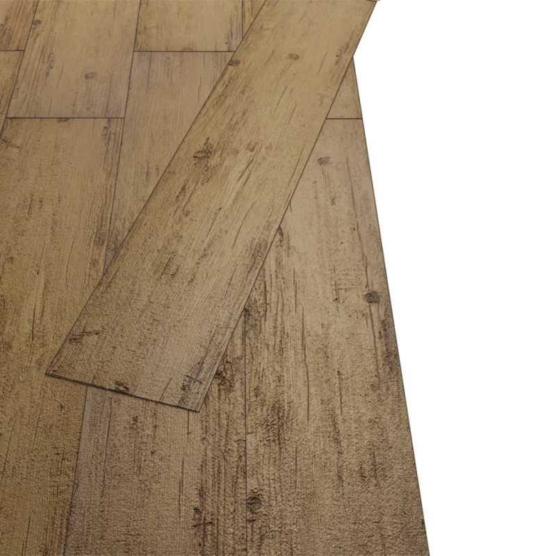 Produktbild för Ej självhäftande PVC-golvplankor 5,26 m² 2 mm valnötsbrun