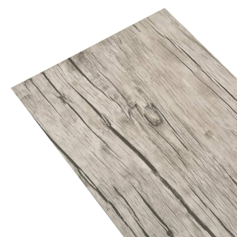 Produktbild för Ej självhäftande PVC-golvplankor 5,26 m² 2 mm ek