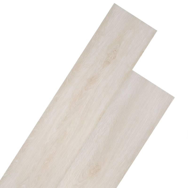 Produktbild för Ej självhäftande PVC-golvplankor 5,26 m² 2 mm klassisk ek vit