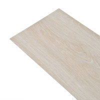 Produktbild för Ej självhäftande PVC-golvplankor 5,26 m² 2 mm klassisk ek vit
