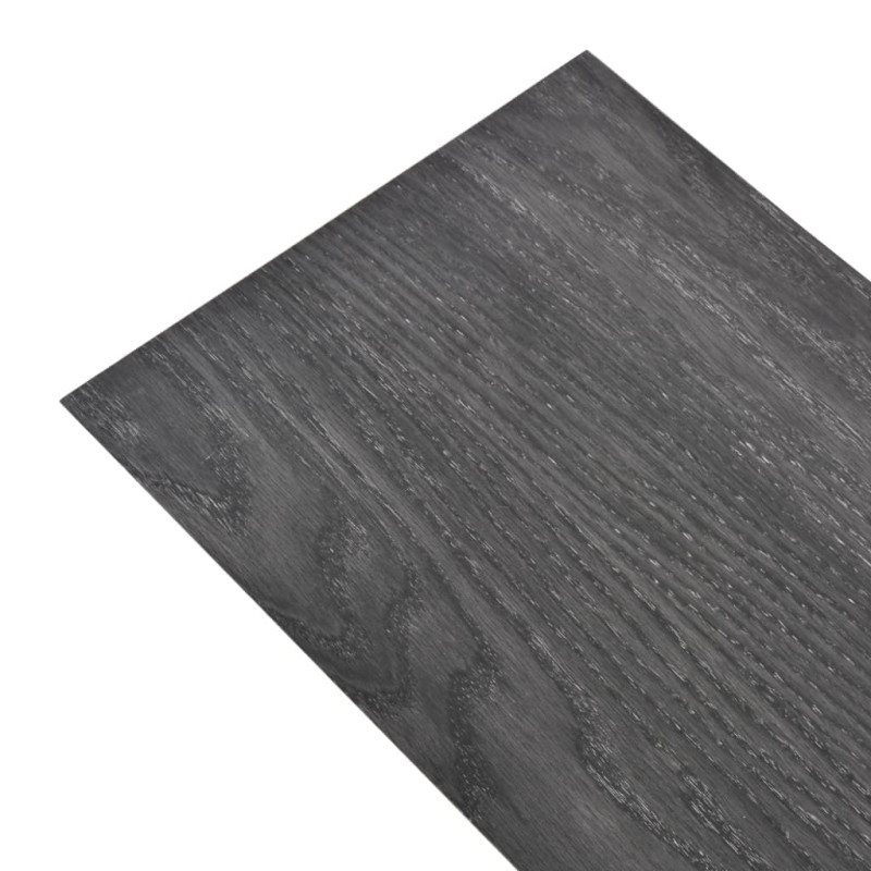 Produktbild för Ej självhäftande PVC-golvplankor 5,26 m² 2 mm svart och vit