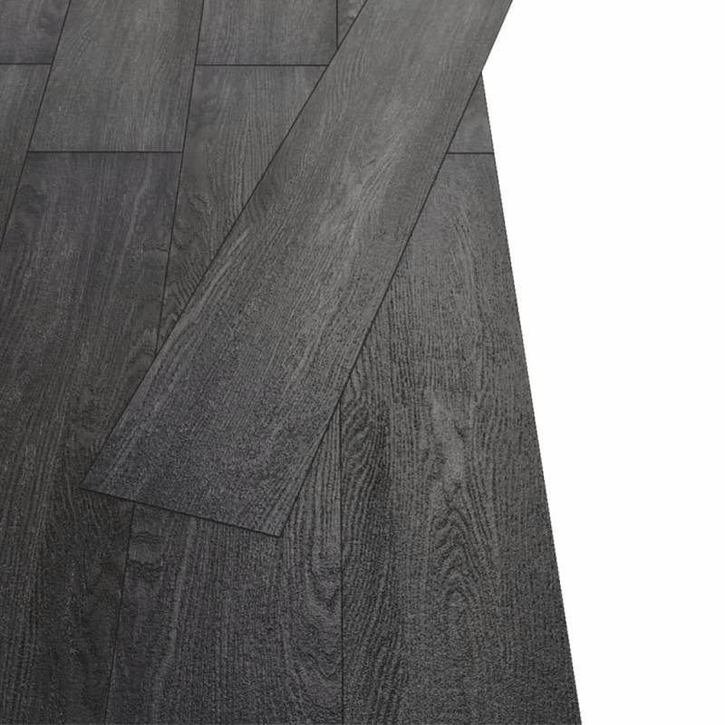 Produktbild för Ej självhäftande PVC-golvplankor 5,26 m² 2 mm svart och vit