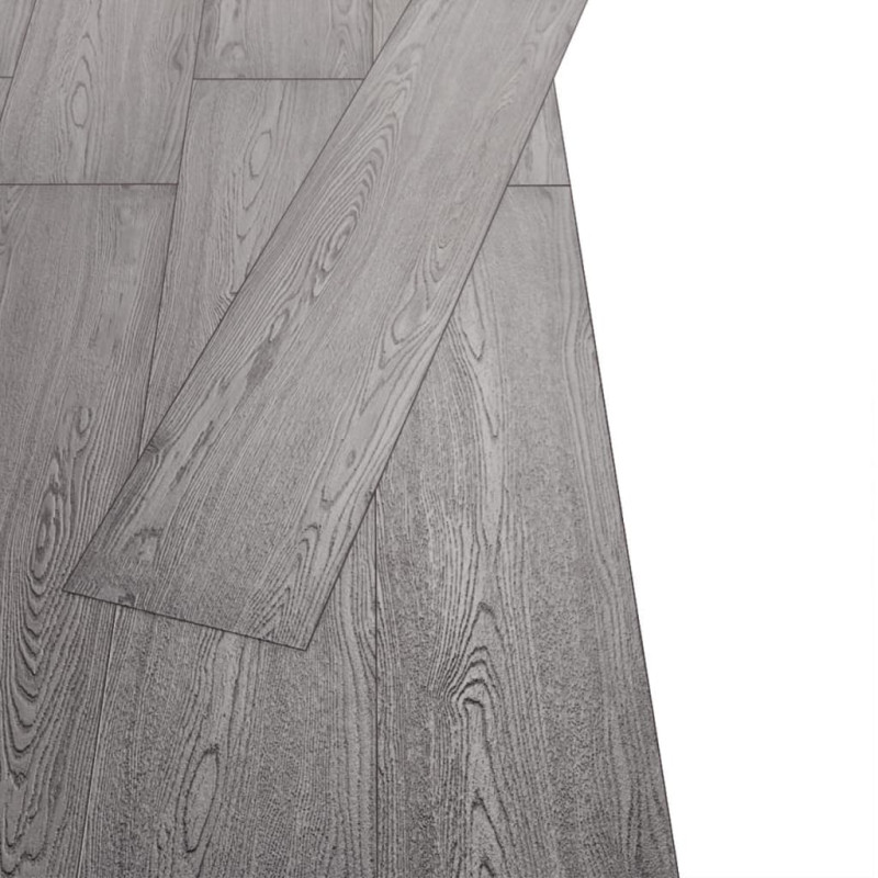 Produktbild för Ej självhäftande PVC-golvplankor 5,26 m² 2 mm mörkgrå