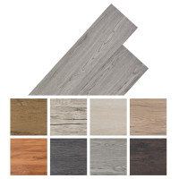 Produktbild för Ej självhäftande PVC-golvplankor 5,26 m² 2 mm mörkgrå