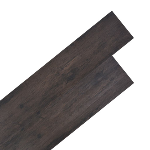 vidaXL Ej självhäftande PVC-golvplankor 5,26 m² 2 mm ek mörkgrå