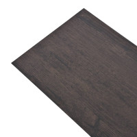 Produktbild för Ej självhäftande PVC-golvplankor 5,26 m² 2 mm ek mörkgrå