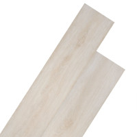 Produktbild för Självhäftande PVC-golvplankor 5,02 m² ek 2 mm klassisk vit