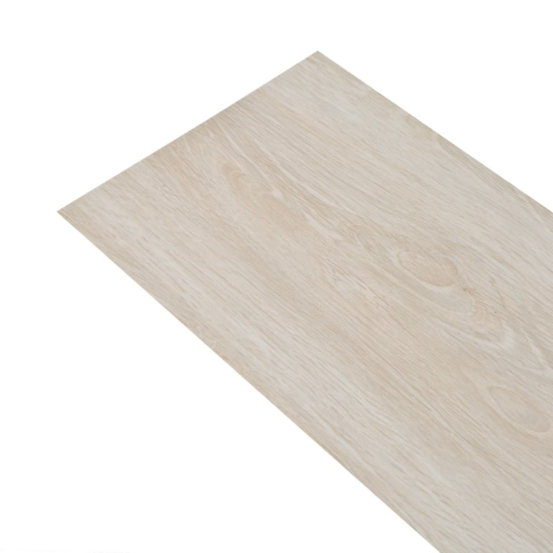Produktbild för Självhäftande PVC-golvplankor 5,02 m² ek 2 mm klassisk vit