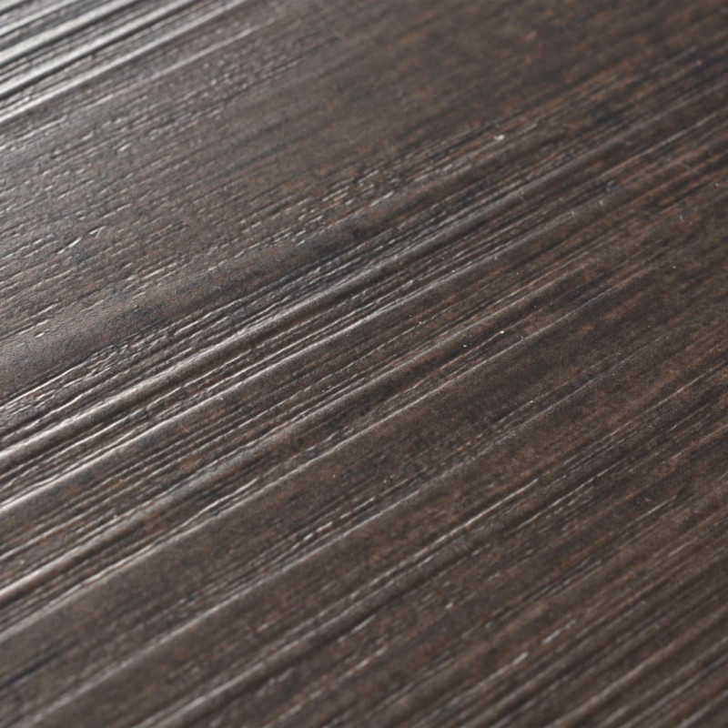 Produktbild för Självhäftande PVC-golvplankor 5,02 m² 2 mm mörkbrun