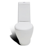 Miniatyr av produktbild för Toalettstol och bidé vit keramik