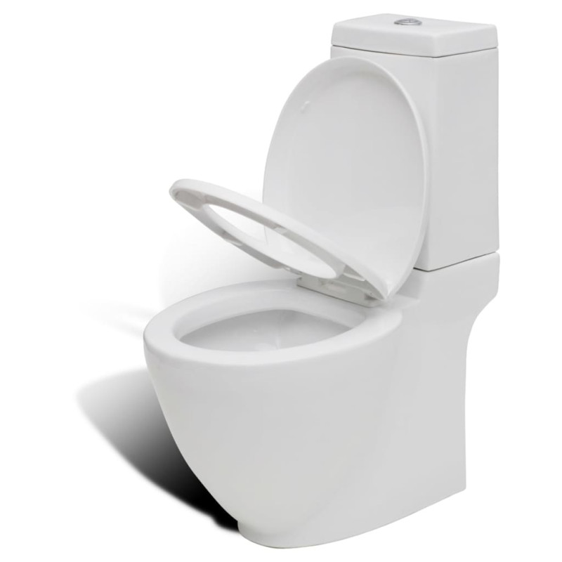 Produktbild för Toalettstol och bidé vit keramik