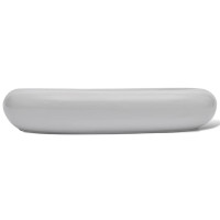 Produktbild för Handfat med blandare keramik oval vit