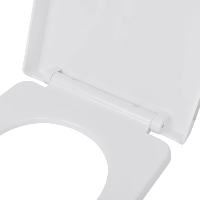 Produktbild för Toalettsitsar med mjuk stängning 2 st plast vit