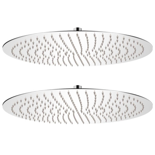 vidaXL Regnduschhuvud 2 st rostfritt stål Ø 50 cm