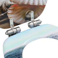 Produktbild för Toalettsitsar med mjuk stängning 2 st MDF havsmussla