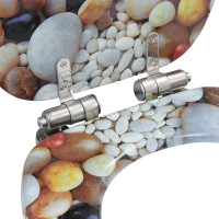 Produktbild för Toalettsitsar med mjuk stängning 2 st MDF småstenar