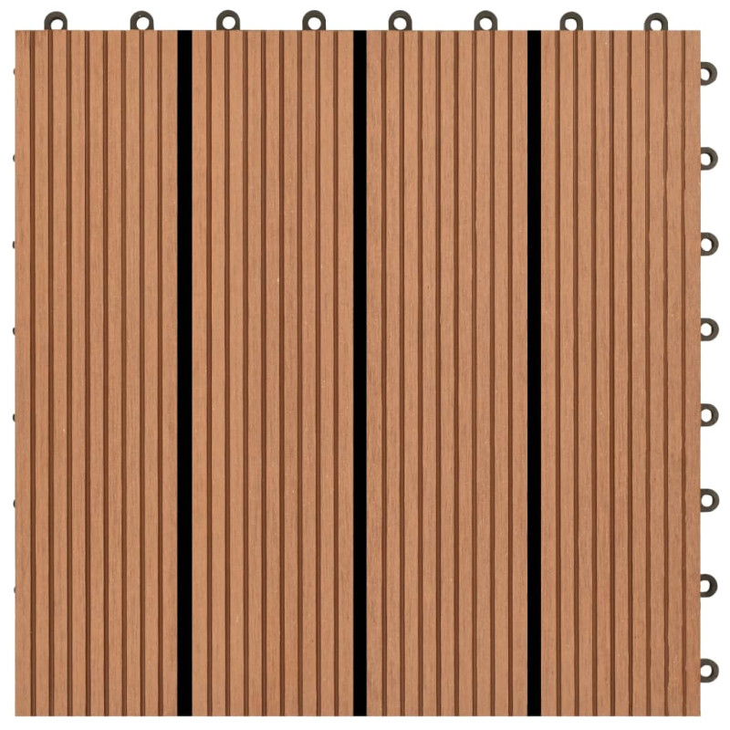 Produktbild för Trall 22 st 30x30 cm 2 kvm WPC brun