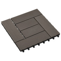 Miniatyr av produktbild för Trall 22 st 30x30 cm 2 kvm WPC mörkbrun