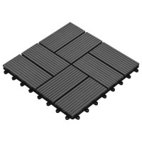 Miniatyr av produktbild för Trall 22 st 30x30 cm 2 kvm WPC grå