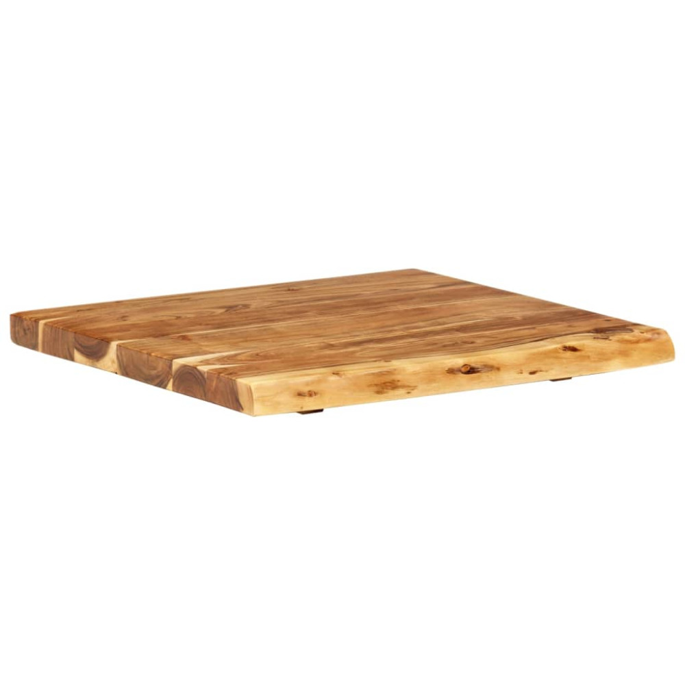 Produktbild för Bänkskiva för badrum massivt akaciaträ 58x52x3,8 cm