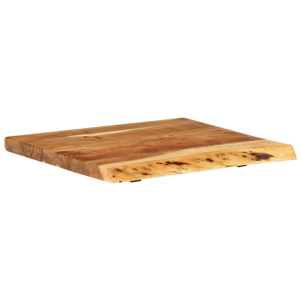 Produktbild för Bänkskiva för badrum massivt akaciaträ 58x52x3,8 cm