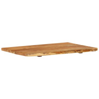 Produktbild för Bänkskiva för badrum massivt akaciaträ 80x52x2,5 cm