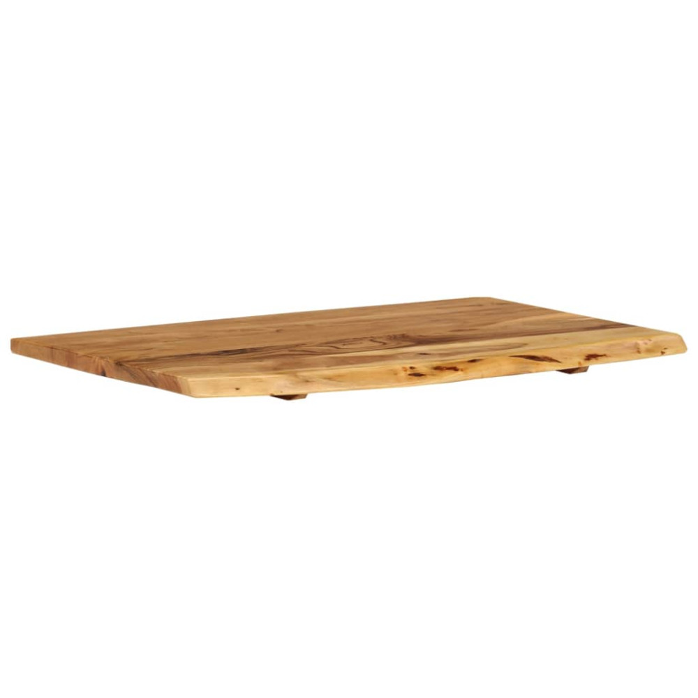 Produktbild för Bänkskiva för badrum massivt akaciaträ 80x52x2,5 cm
