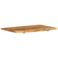 Produktbild för Bänkskiva för badrum massivt akaciaträ 80x52x2,5 cm